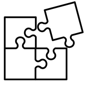 Symbol: Puzzleteil liegt außen – Thema soziale Isolation.