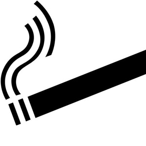 Symbol: Zigarette - Thema Rauchen.